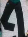 Pants gris con verde algodon